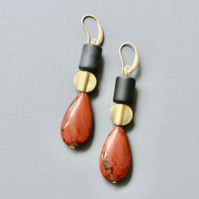 Load image into Gallery viewer, JLTE59 mahogany jasper earrings
