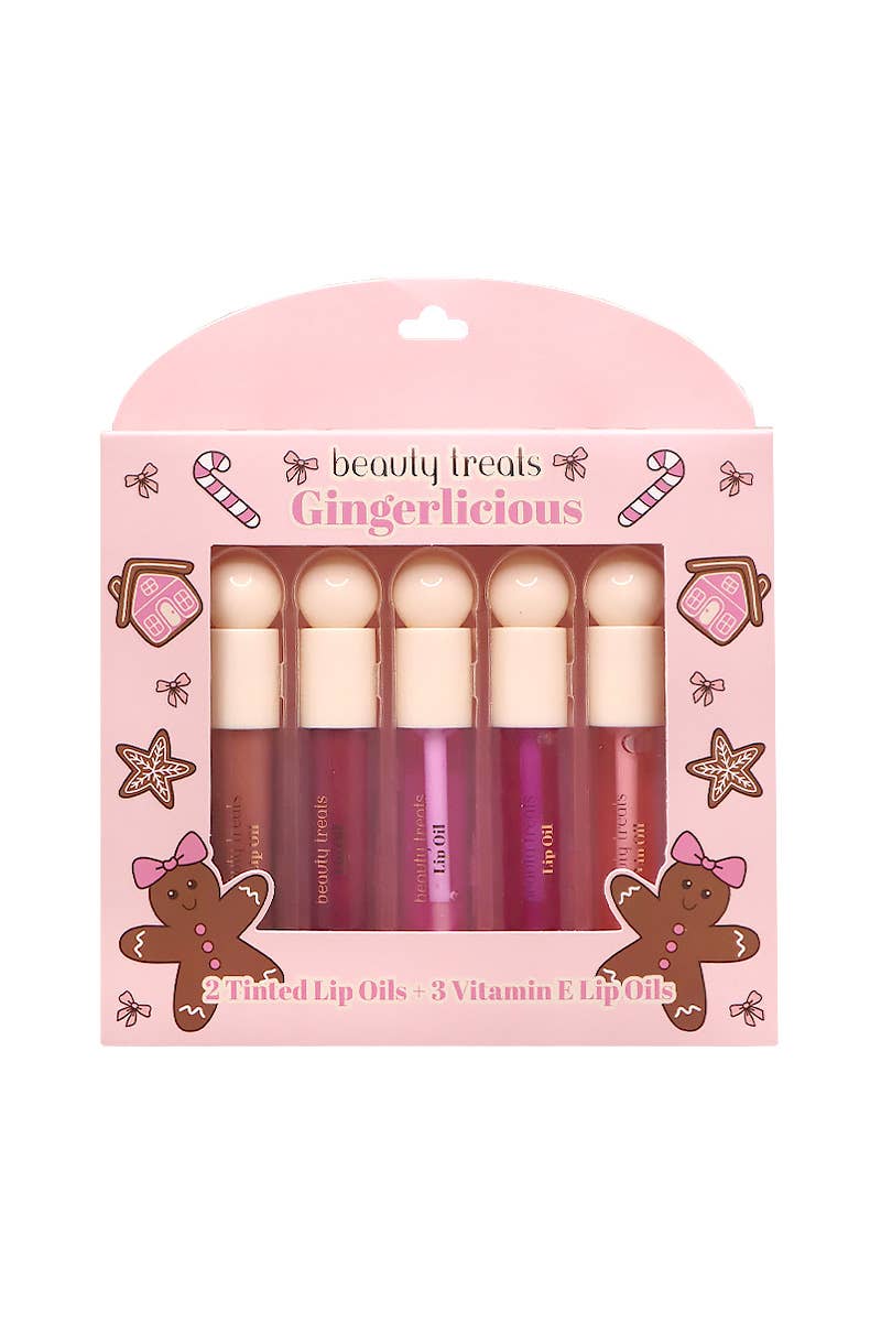 Beauty Treats 527-D6 Gingerlicious 5pc Lip Oil Set