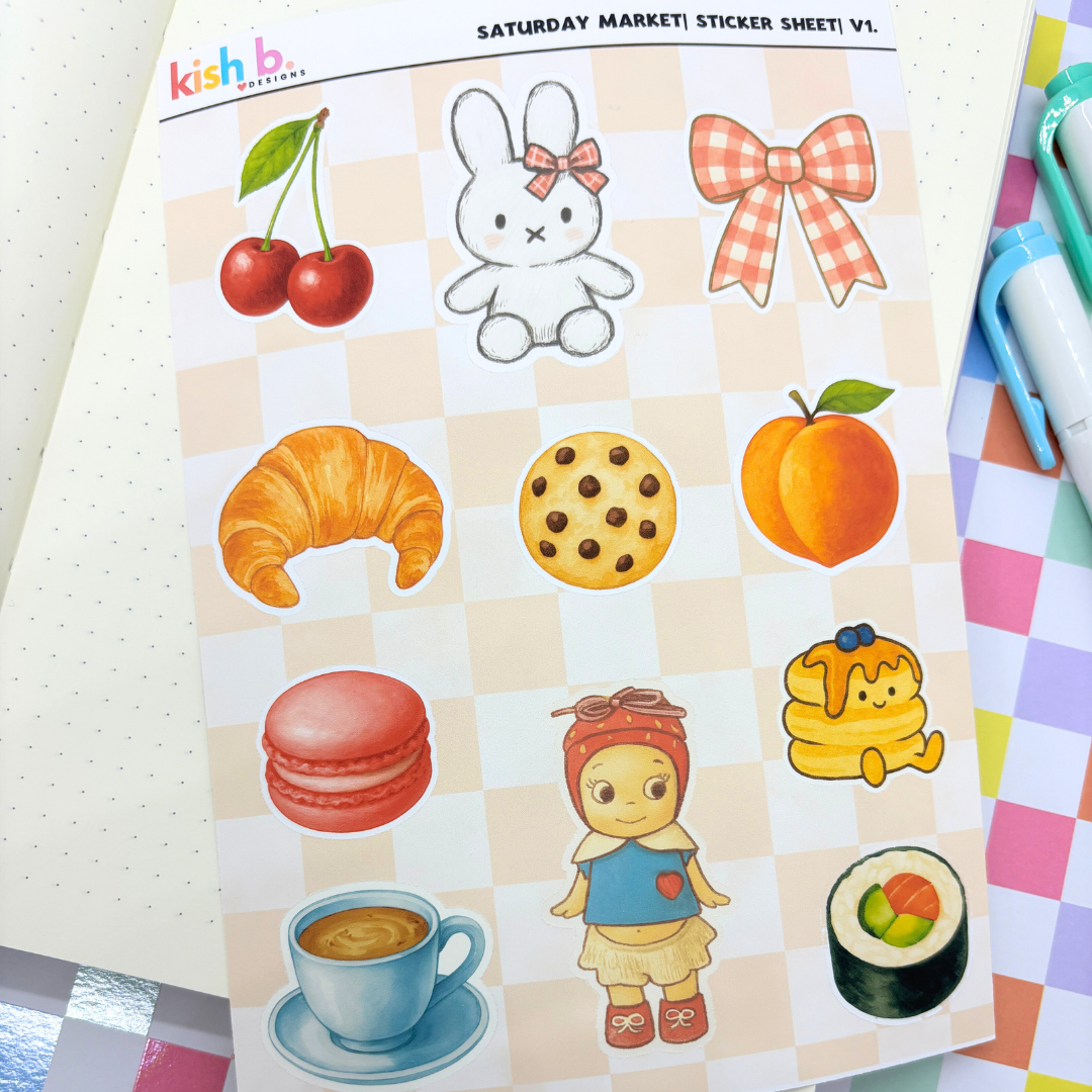 Saturday Market | Journal| Sticker Sheet