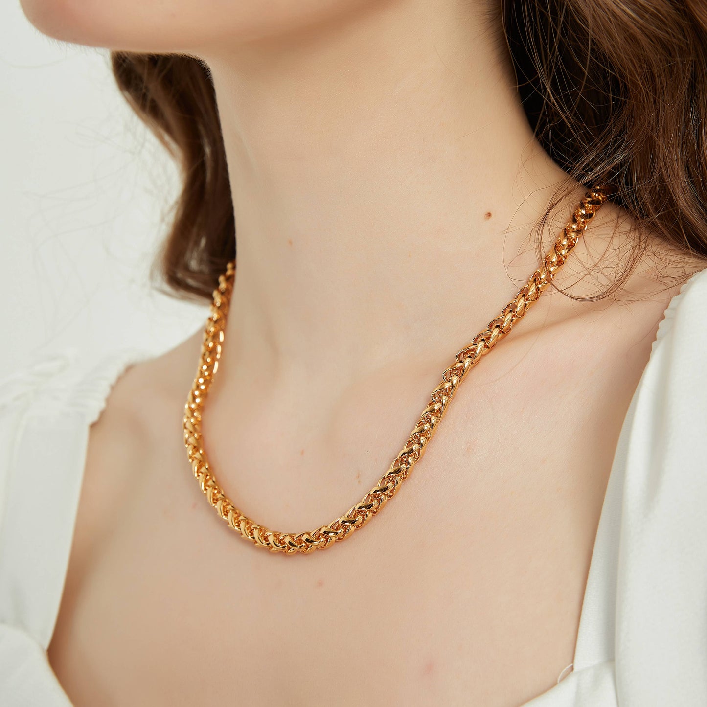 Ella rolo chain necklace, chain necklace, gold necklace