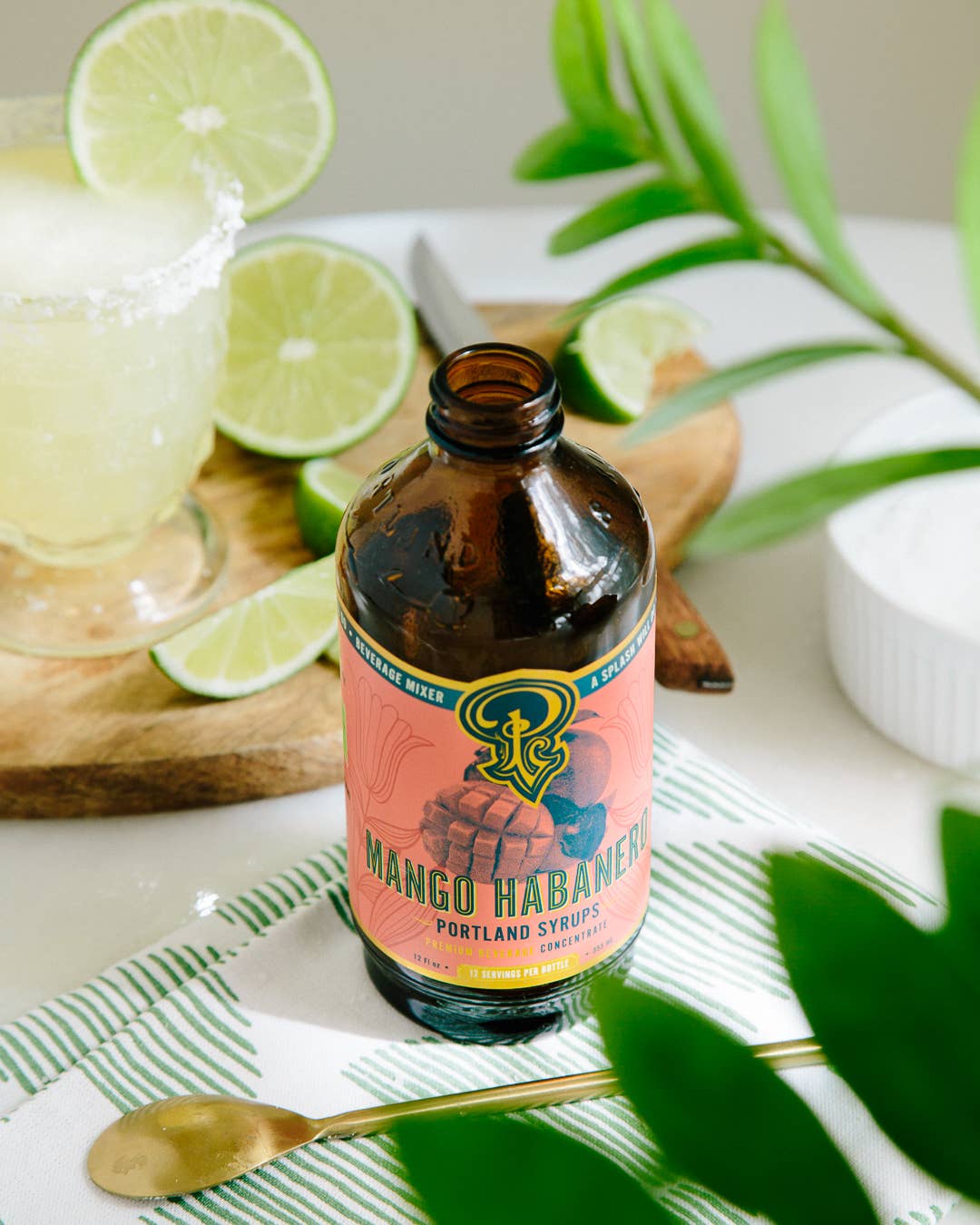Mango Habanero Syrup 12oz  - cocktail / mocktail drink mixer
