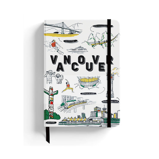 Vancouver B6 Notebook - Illustrated City Landmarks Travel Journal