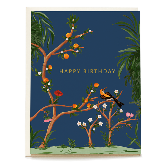 Ancient Garden Birthday Greeting Card