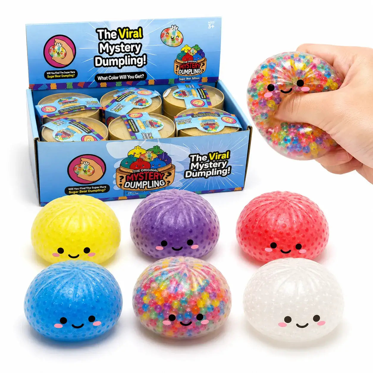 Mystery Dumpling Steamed Bun Squishy Toys Bead Filled
