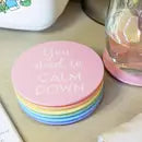 Taylor Swift You Need to Calm Down Pastel Acrylic Coasters