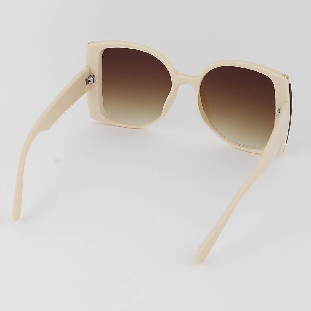 Oversized Rounded Butterfly Frame Sunglasses