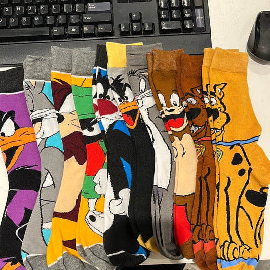Warner Brother WB Cartoon Assorted Crew Socks