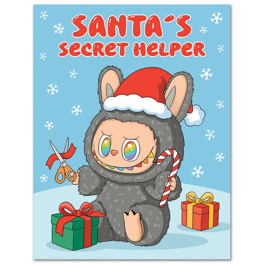 Labubu Santa's Secret Helper Christmas Cards