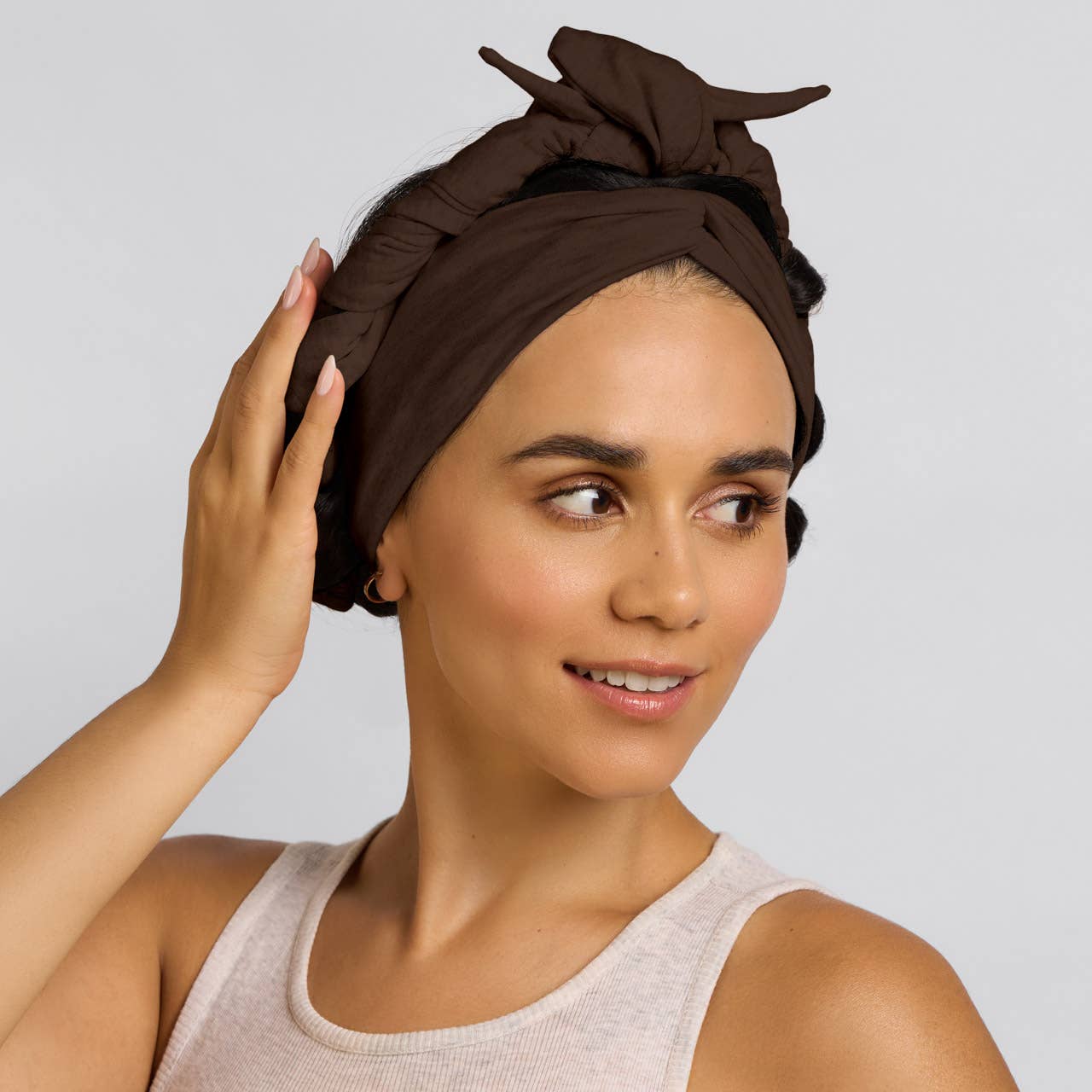 Set & Flow Heatless Curling Headband - Chocolate Brown