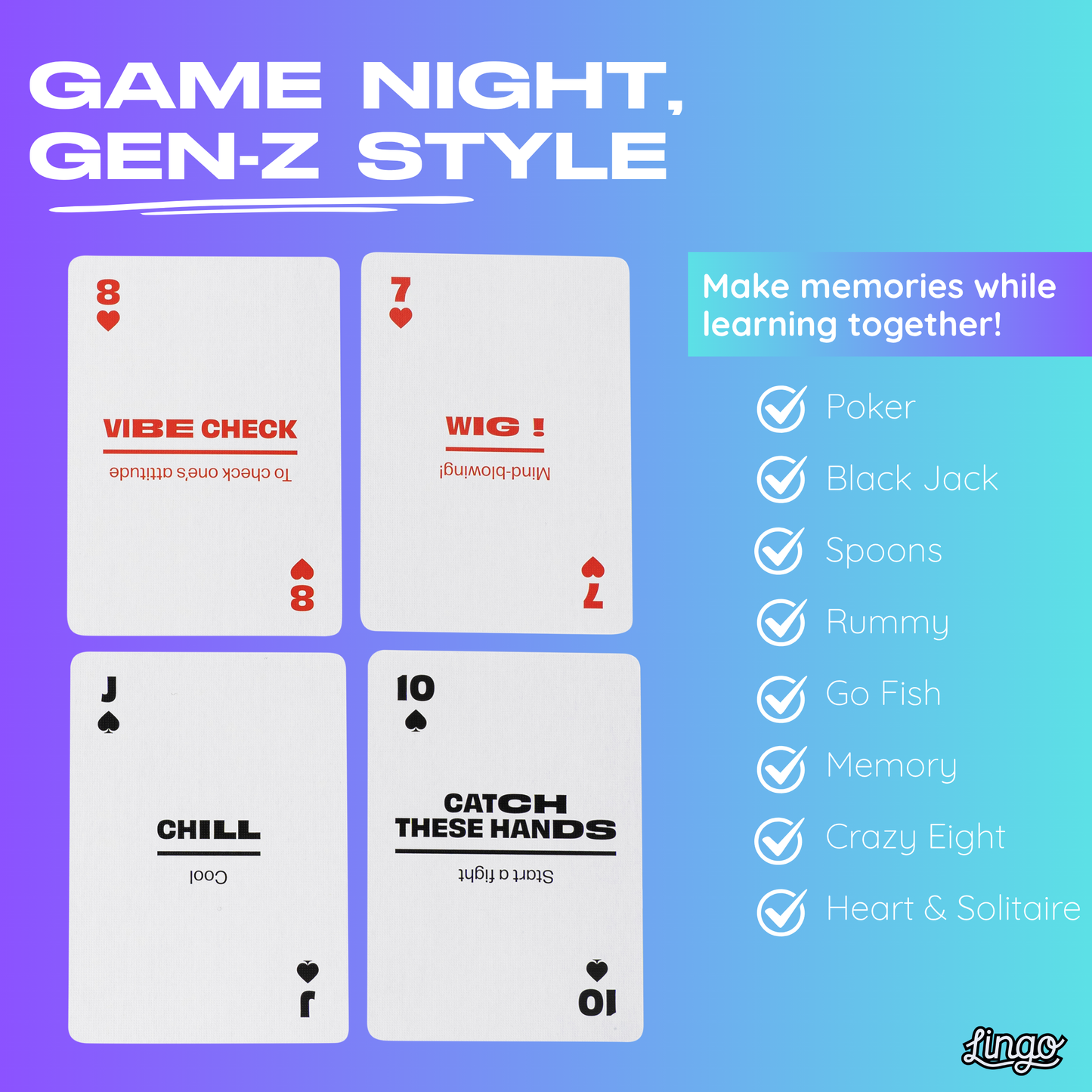 Gen Z Lingo Playing Cards