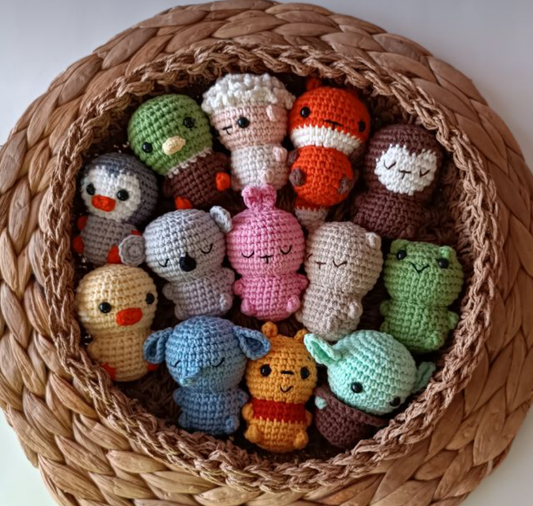 Handmade Mini Animal Keychain  Cute Crochet Gift