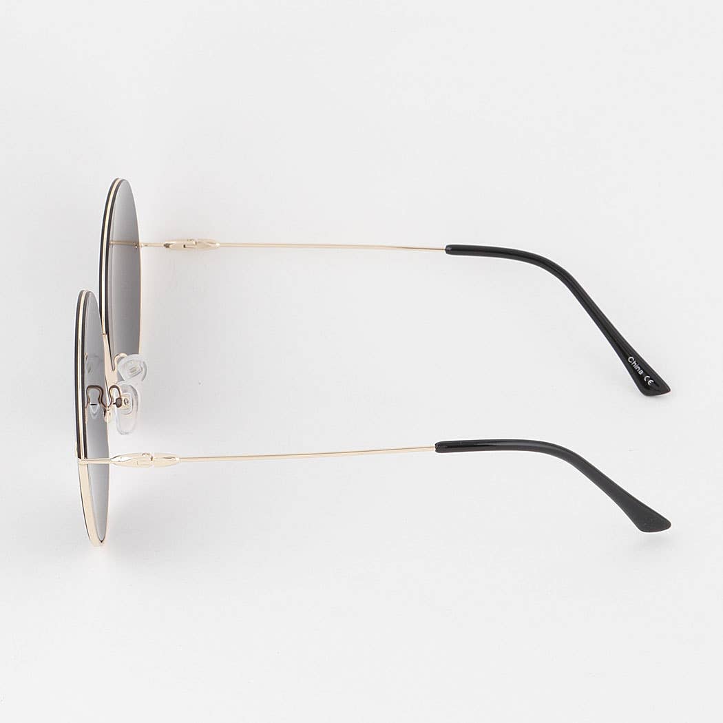 Gradient Lens Round Sunglasses