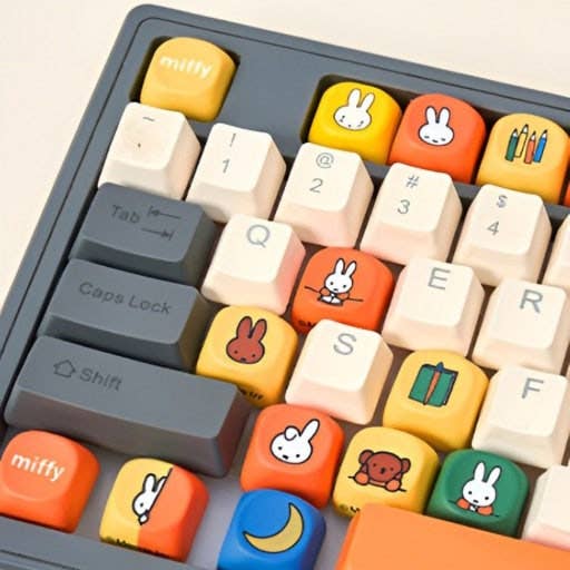 Miffy Mini Keyboard Keycap Clicker Keychain Blind Box