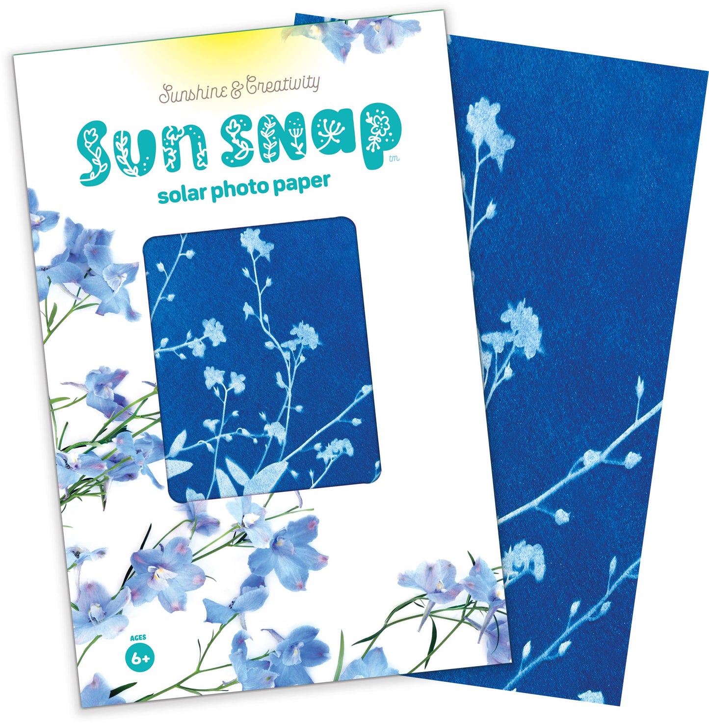 Sun Snap Photo Paper: Cyanotype sun print kit 5.8x8.3”