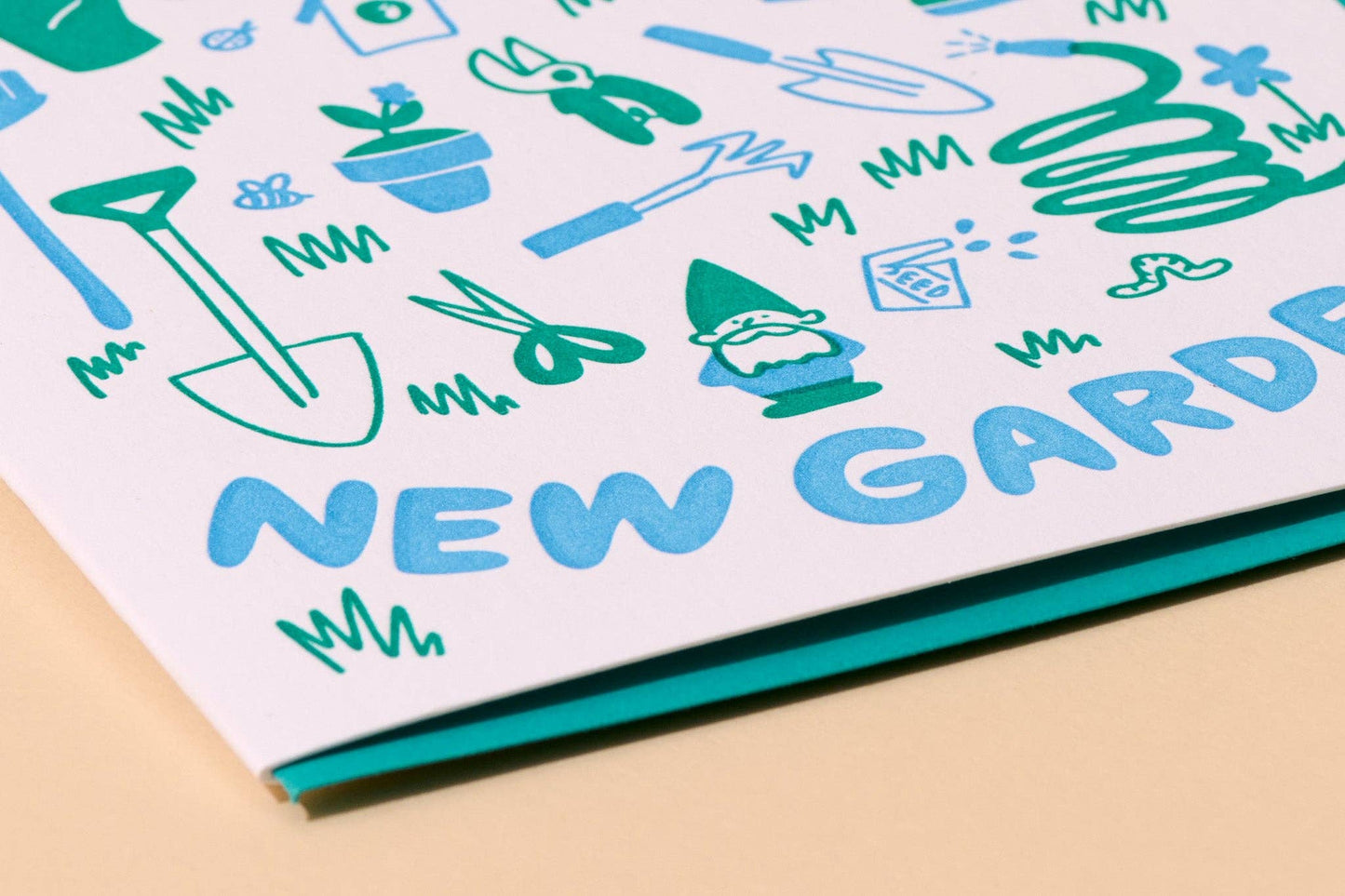 Modern Letterpress New Home Greeting Card - New Home Garden