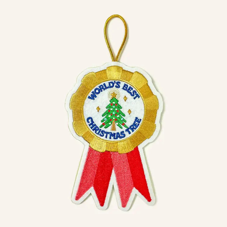 Embroidered Ornament Xmas Tree Award Ornament