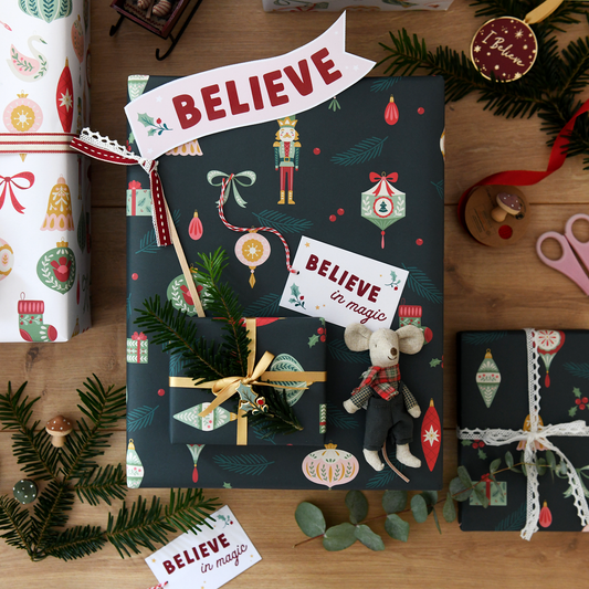 Nutcracker Green Christmas Wrapping Paper