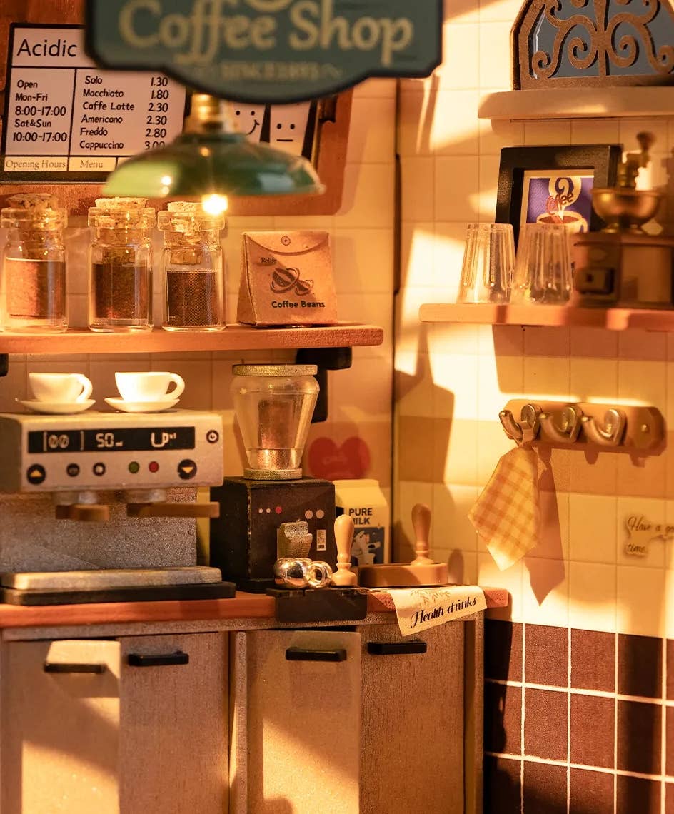 DIY Miniature House Kit: Slow Life Café