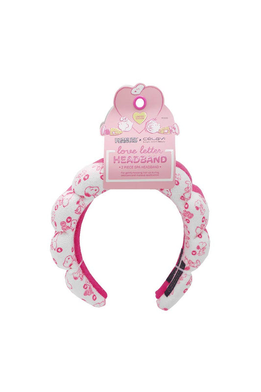 Peanuts Love Letter 2pc Spa Headband