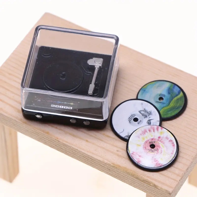 Mini CD Player Toy for Dollhouse