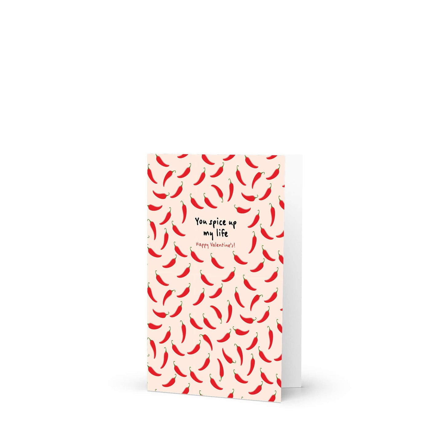 Chili Pepper Pattern Valentine's Day Card | Spice Up My Life