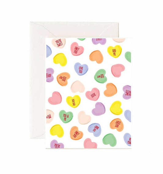 Candy Hearts - Greeting Card