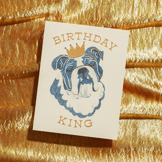 Birthday King - Risograph Card