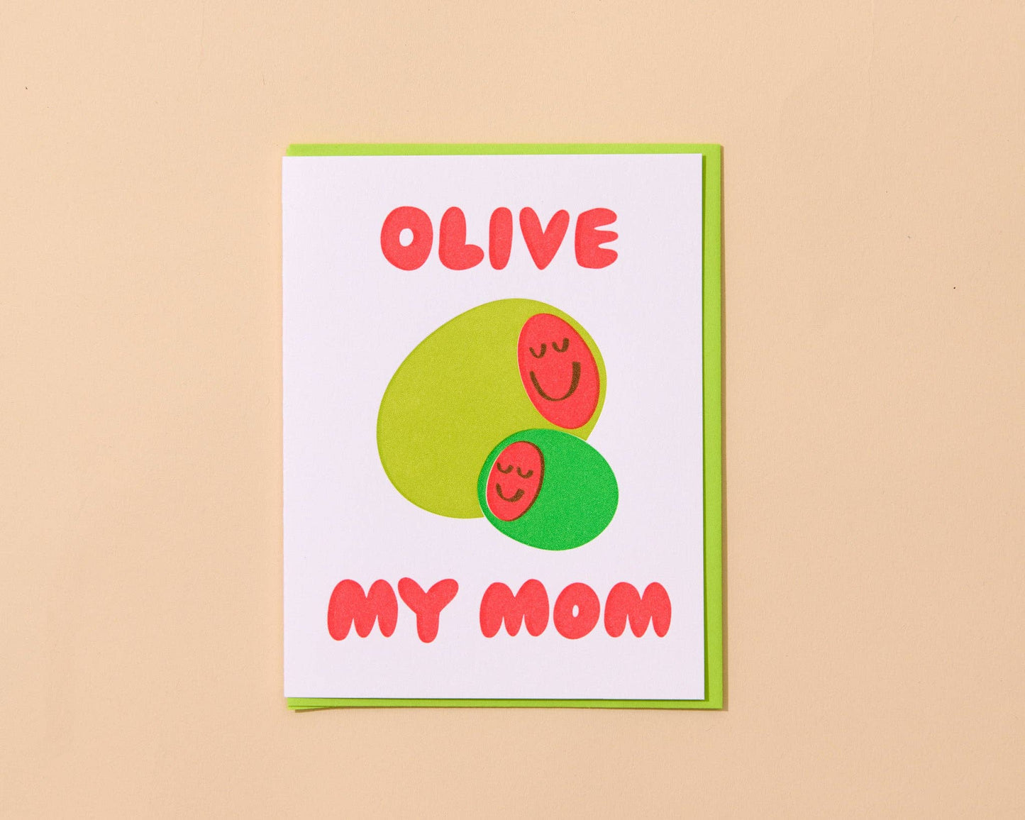 Modern Letterpress Mother's Day Greeting Card - Olive My Mom