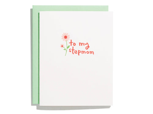 Stepmom Flower - Letterpress Greeting Card - Front & Company: Gift Store