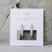 Load image into Gallery viewer, Silver Hoop - Pavé - Earring
