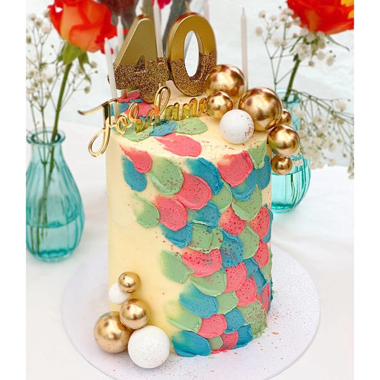 Gold Glitter Number Candles