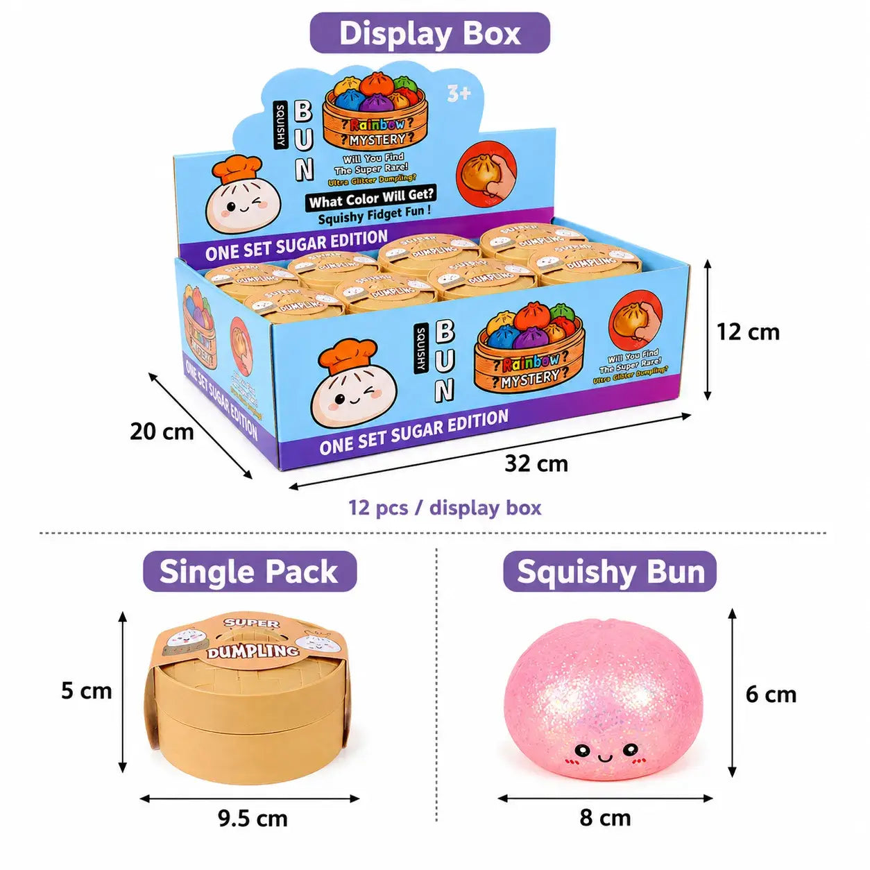 Mystery Steamed Bun Squishy Toy Glow-in-the-Dark