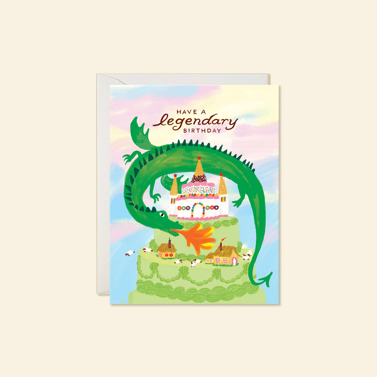 Legendary Dragon Birthday – Funny Whimsical Greeting Card