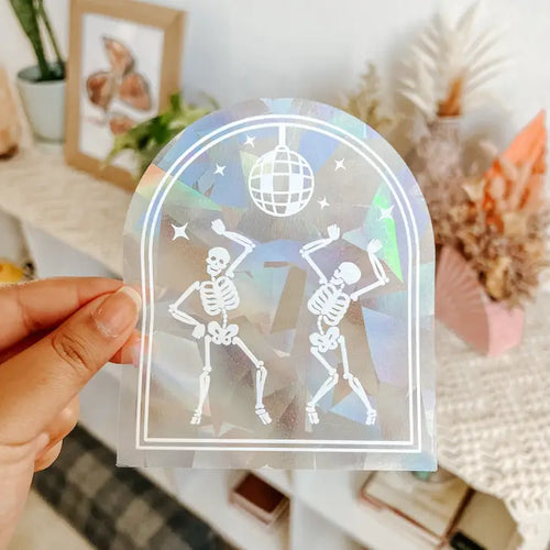 Disco Skeleton Suncatcher Decal - Front & Company: Gift Store