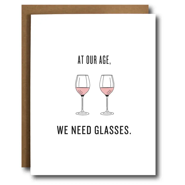 Glasses of Wine/Rosé Birthday Card