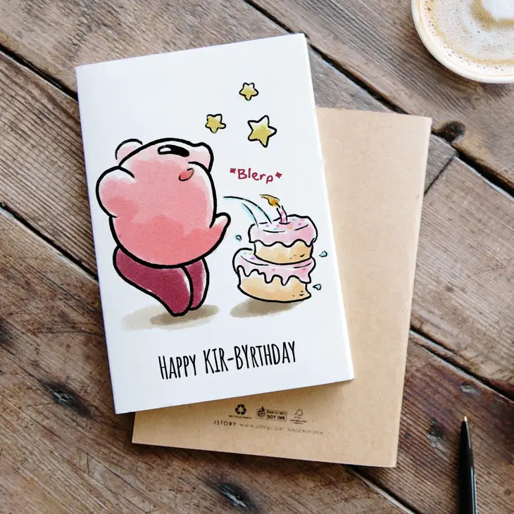 "Happy Kirby-Thday" - Nintendo Gamer Birthday Card