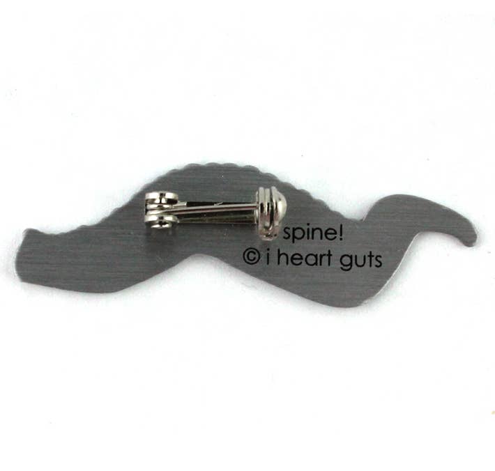 Spine Lapel Pin - Baby Got Backbone