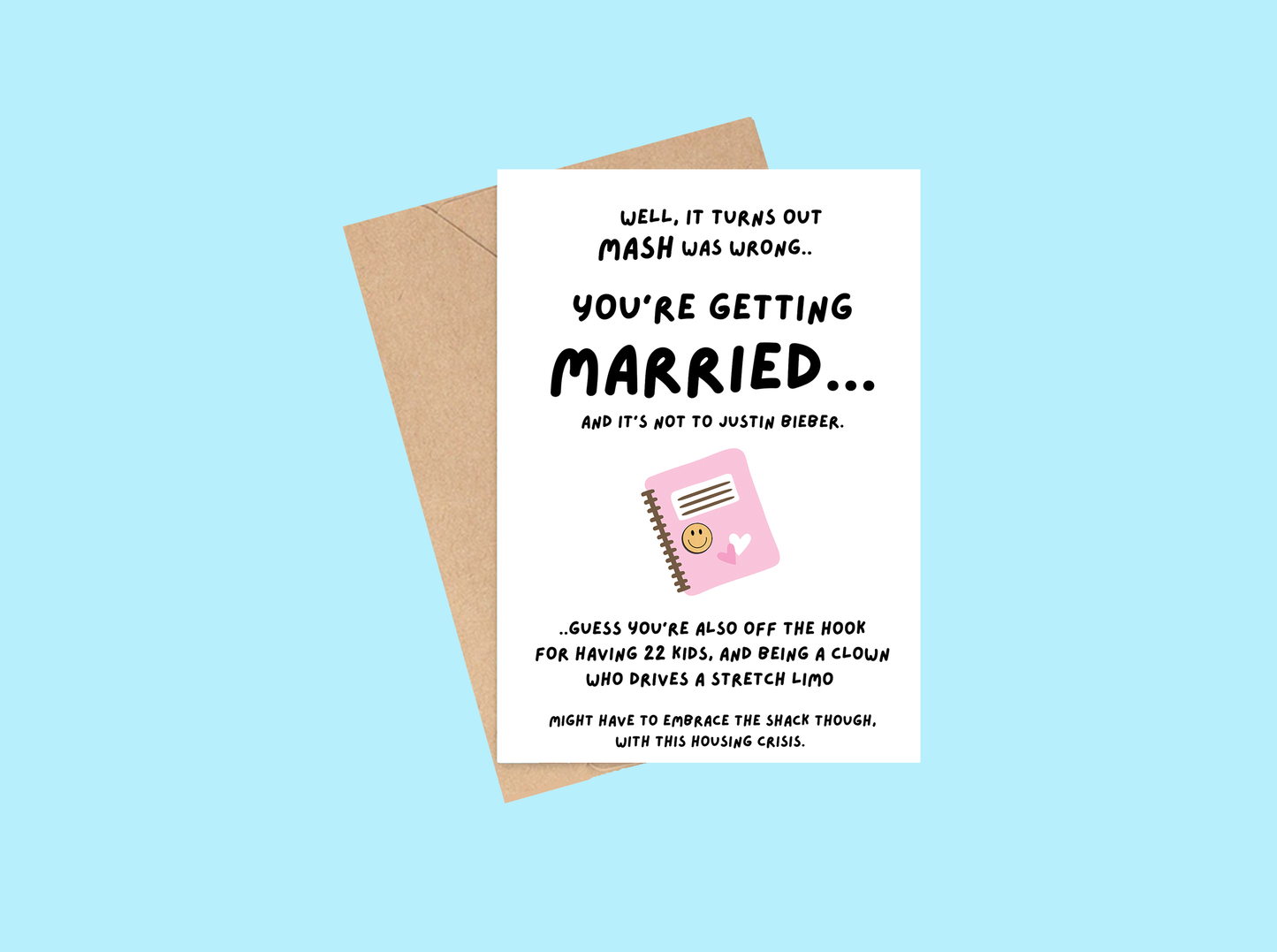 MASH Wedding Card | 90s | Humor | Nostalgia