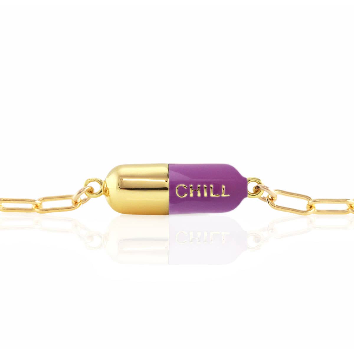 Chill Pill Charm Bracelet 18K Gold Vermeil