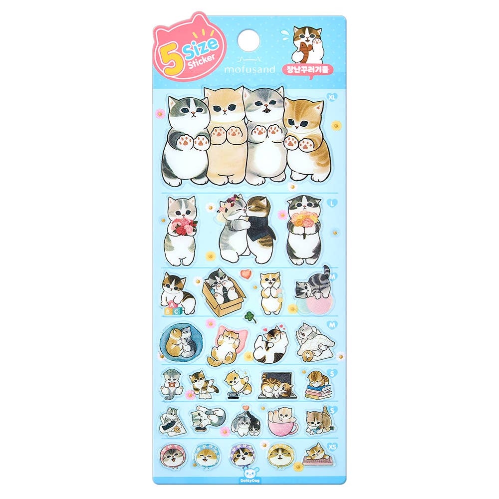 Mofusand 5 Sizes Jelly Coating Stickers (Official Licensed)