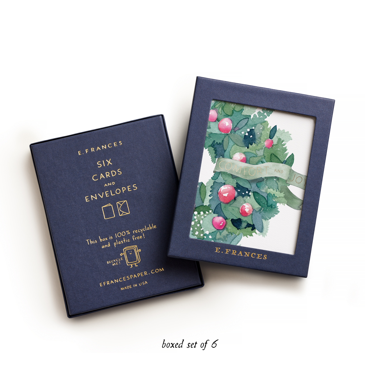 Comfort and Joy Wreath |  Holiday Cards