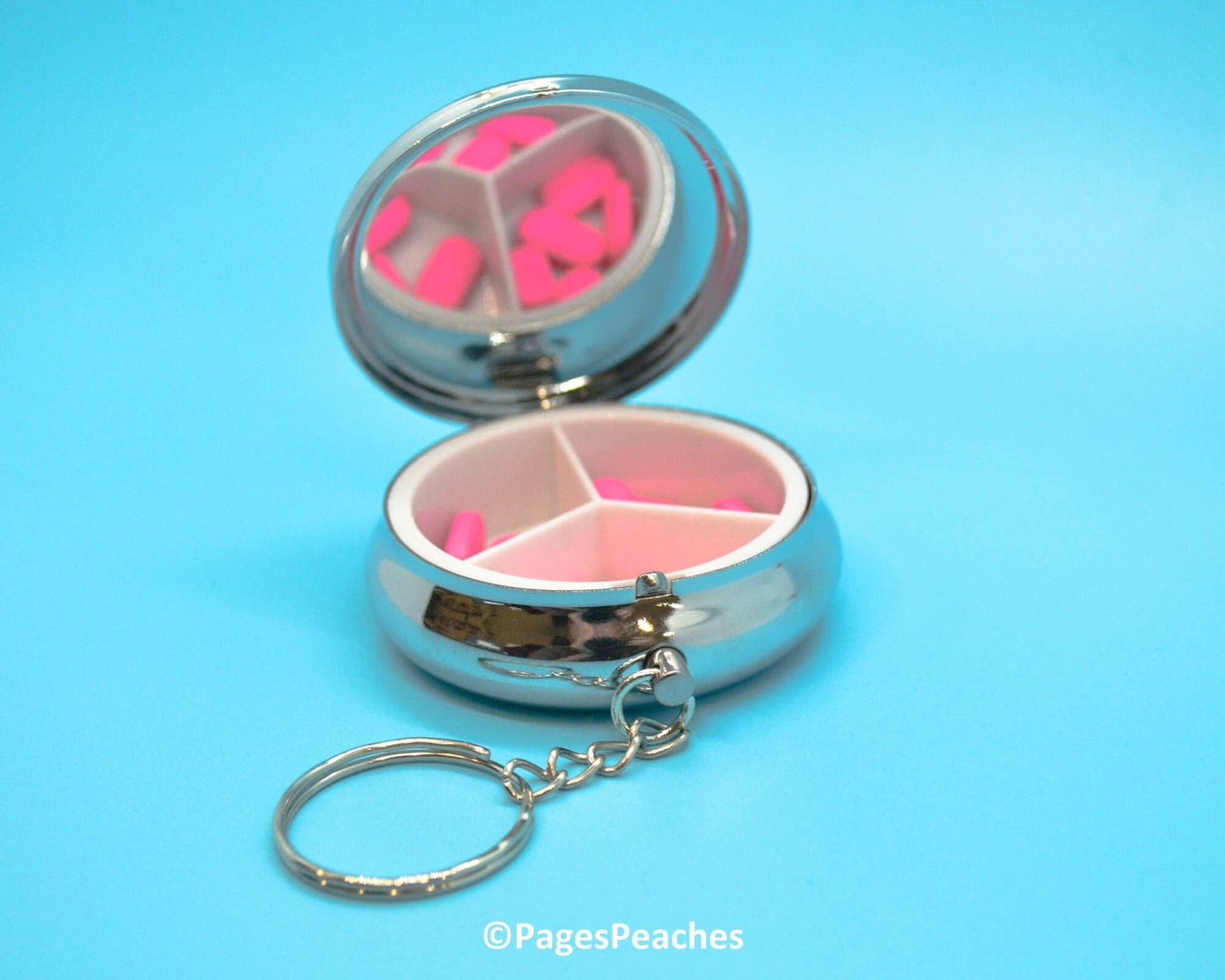 Lactaid Pill Case Keychain Travel Medication Organizer