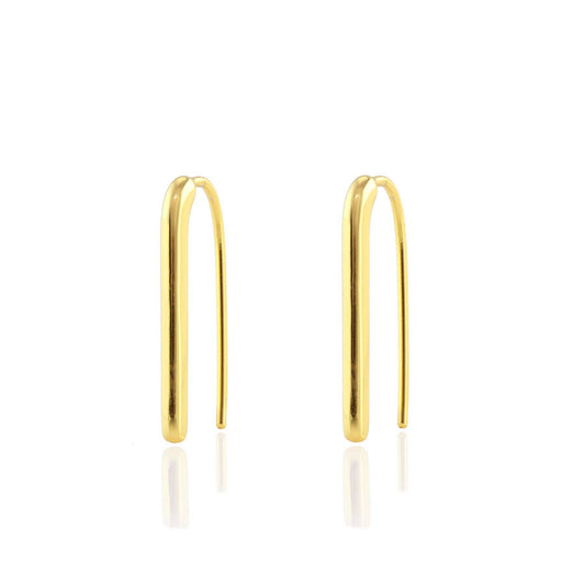 Arc Pull Through Hoop Earrings