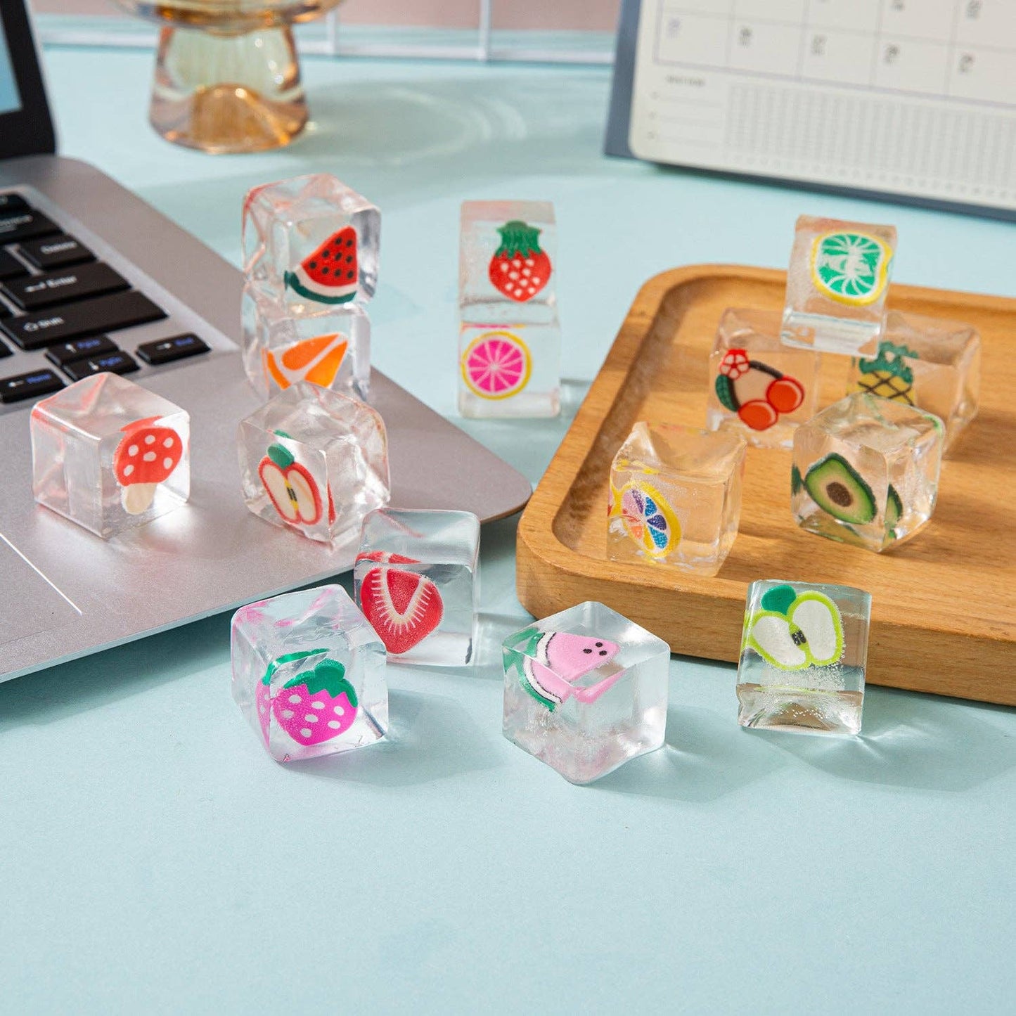 Fruit Ice Cube Squishy Slow-Rising Stress Relief Toy