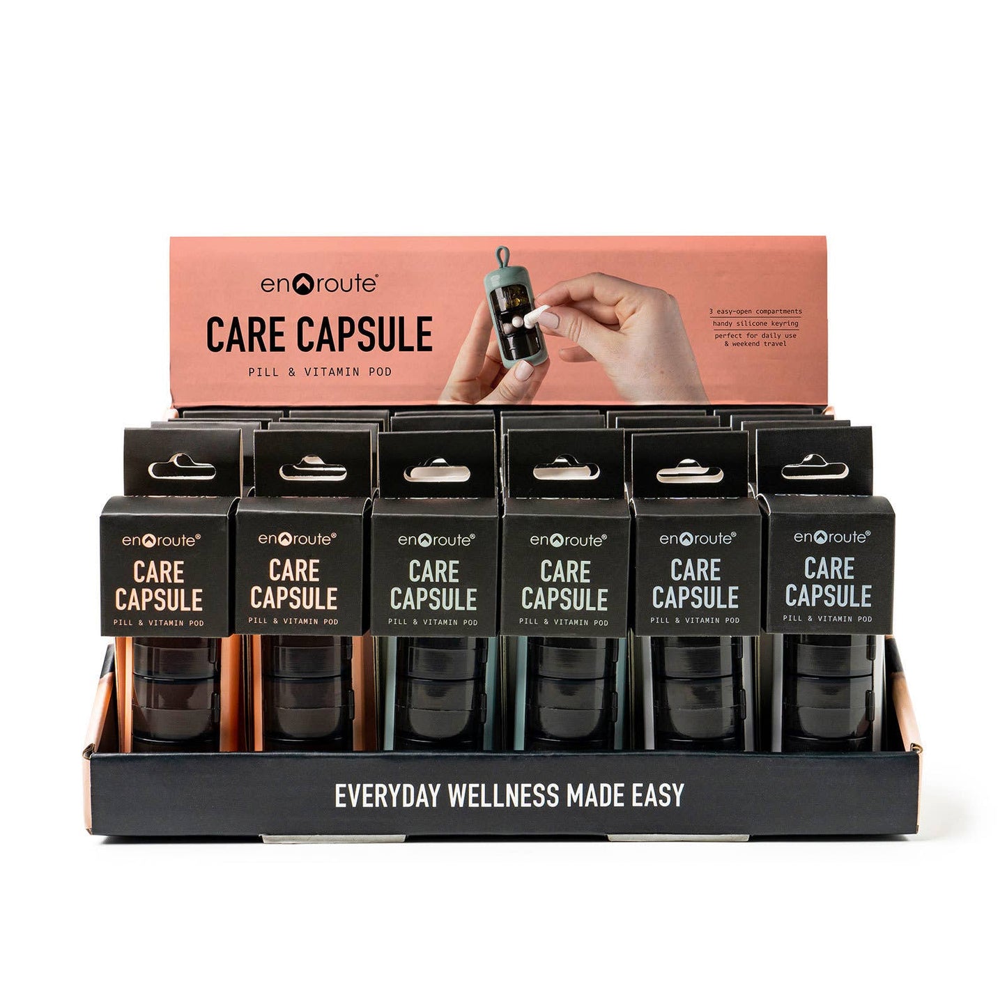 En Route Care Capsule Pill & Vitamin Case
