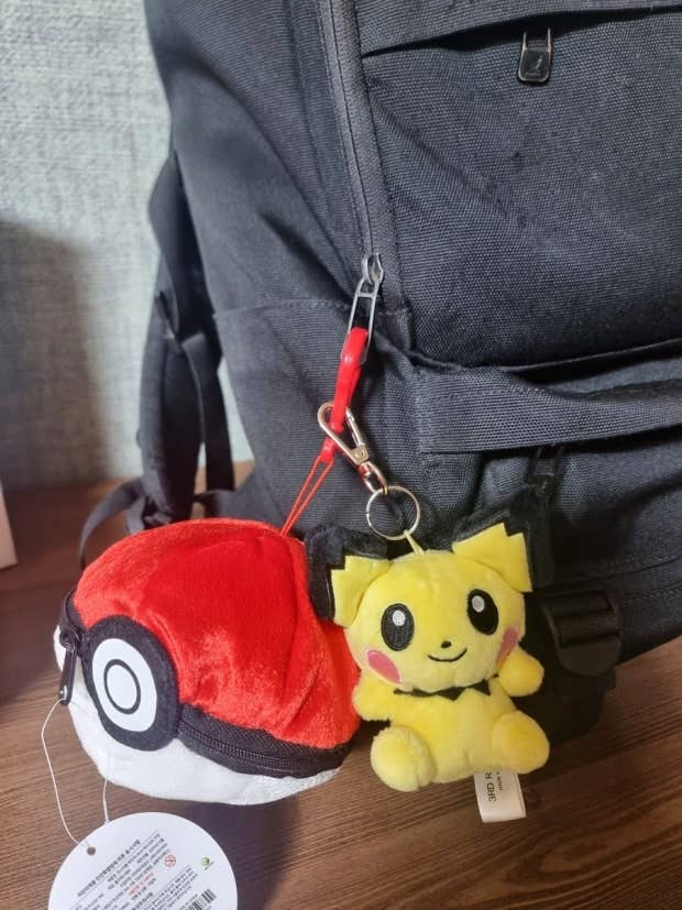 Pokemon Poké Ball Plush Pouch + Random Keychain 8cm SET