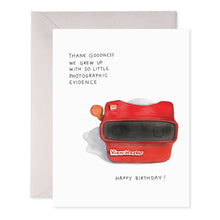 Load image into Gallery viewer, Viewfinder Birthday Card – Retro Nostalgia Greeting Card
