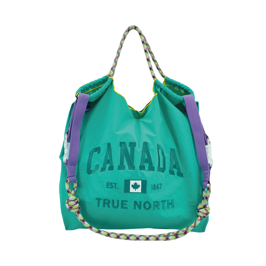 Canada True North Embroidered Travel Shoulder Bag Adventure Tote