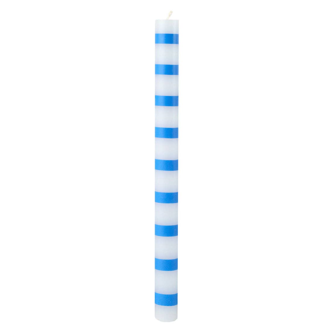 Blue & White Stripe Dinner Candle