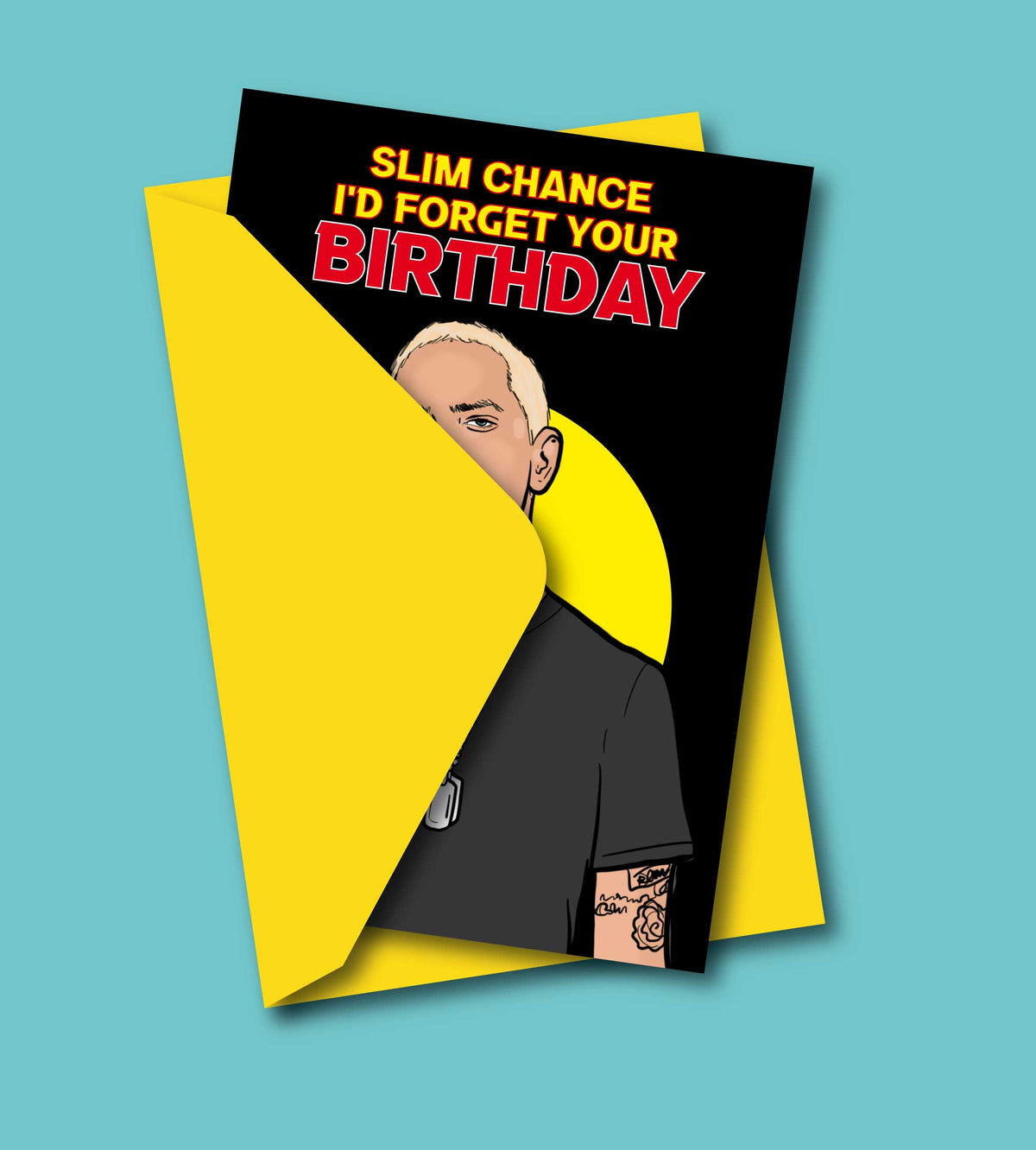 Slim Chance Rapper Happy Birthday Greeting Card